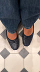 Eline ballerinaer med detaljer - Mørk Navy