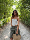 Muda bandeau top - Hvid