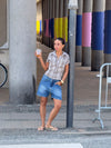 Linda bermuda shorts - Blå denim