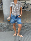 Linda bermuda shorts - Blå denim