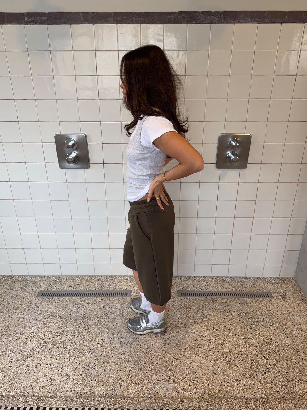 Kaline bermudashorts - Kaki