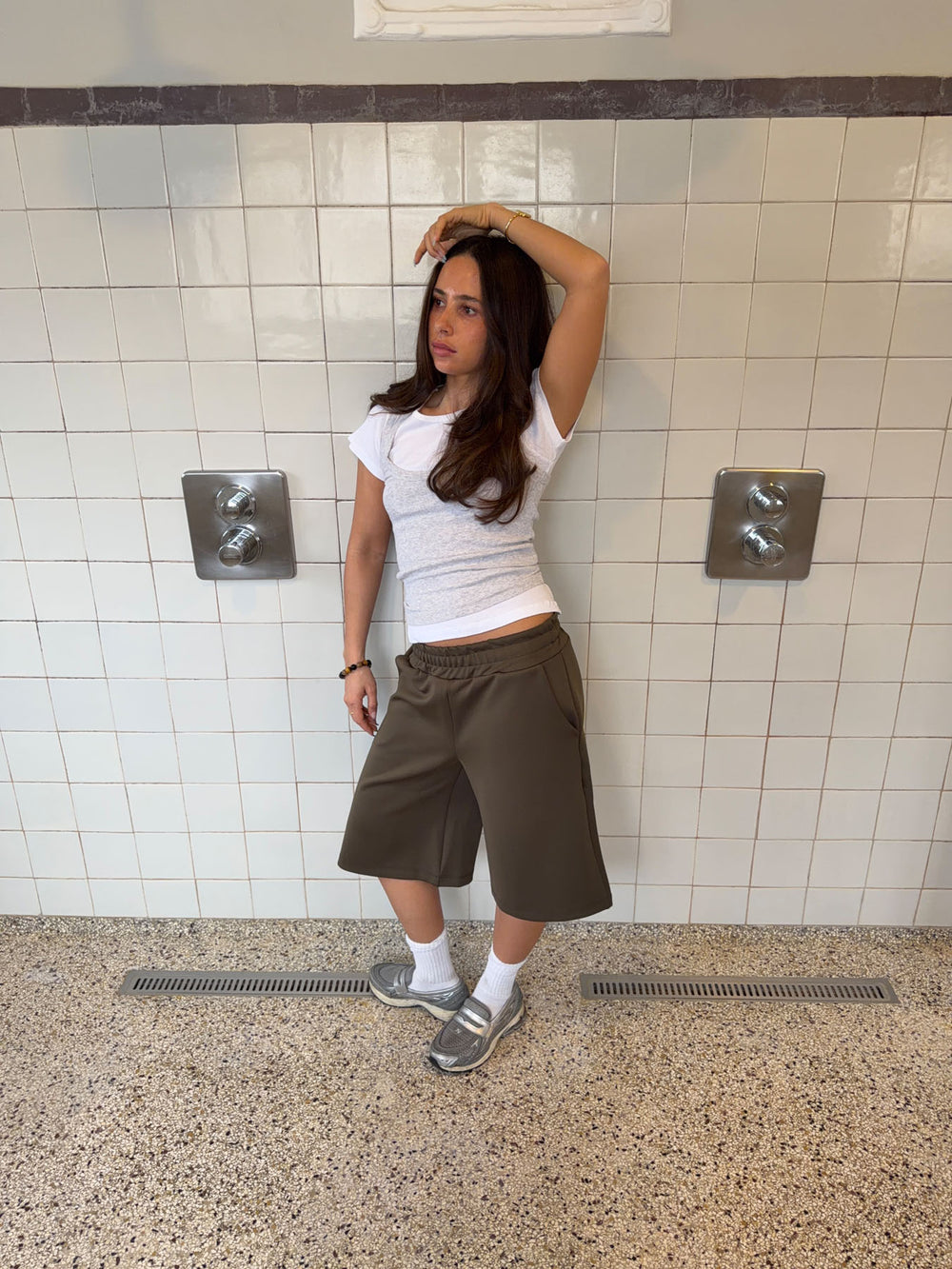 Kaline bermudashorts - Kaki