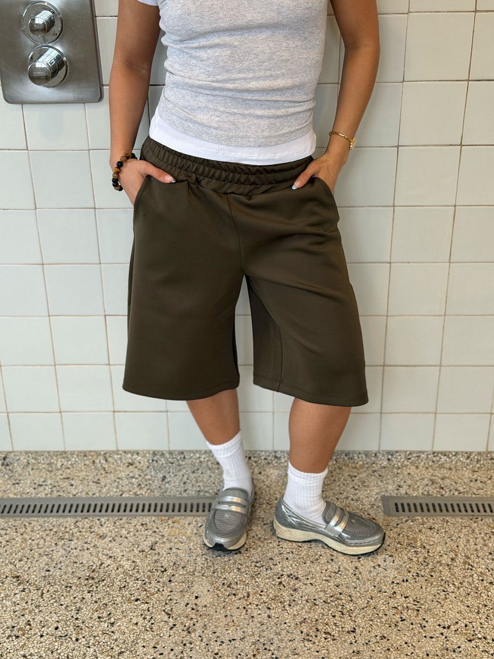 Kaline bermudashorts - Kaki