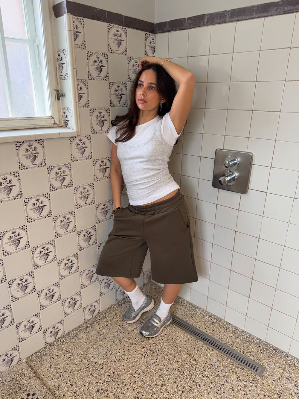 Kaline bermudashorts - Kaki