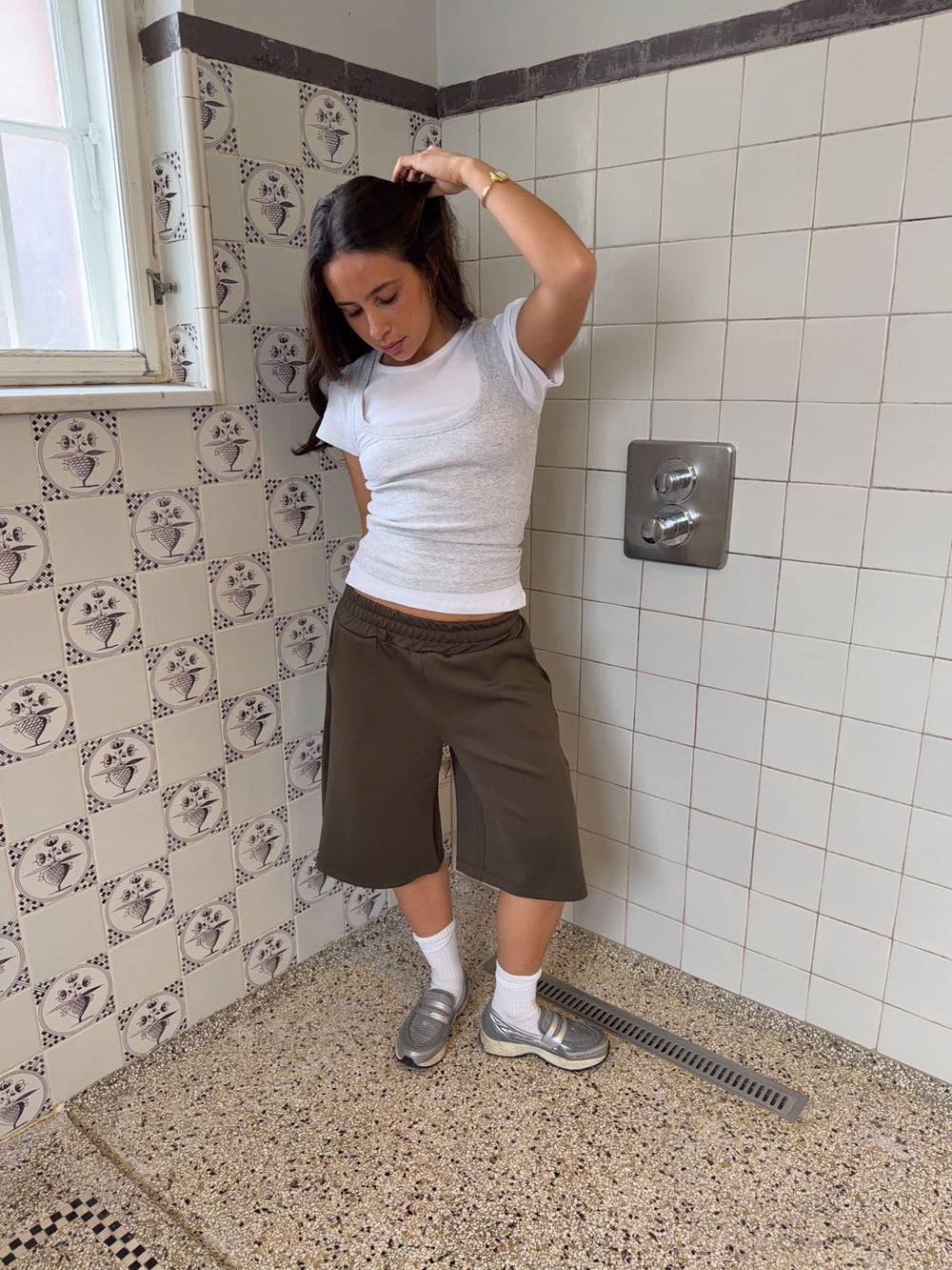 Kaline bermudashorts - Kaki