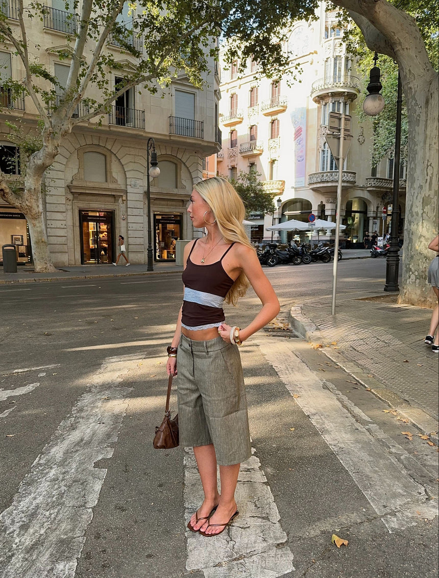 Nayaly bermudashorts  - Kaki
