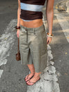 Nayaly bermudashorts  - Kaki