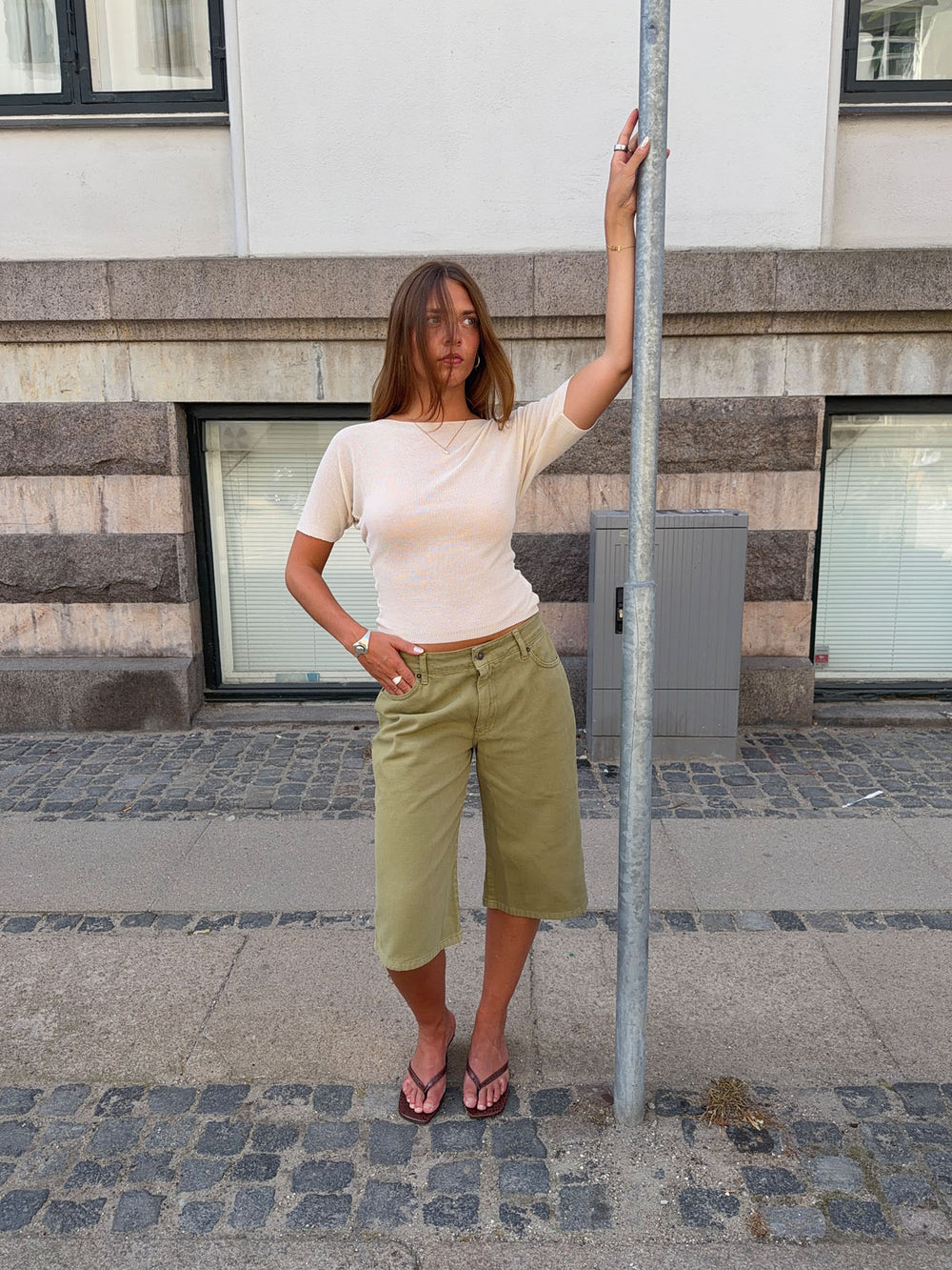 Vilea bermudashorts - Kaki