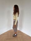 Teha bermudashorts med blonder - Beige/hvid