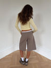 Teha bermudashorts med blonder - Beige/hvid