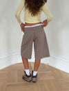 Teha bermudashorts med blonder - Beige/hvid