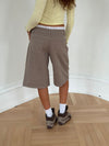 Teha bermudashorts med blonder - Beige/hvid