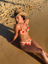 Bloma bikini med blomster - Rød/beige