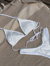 Margrethe bikini med blonder - Hvid