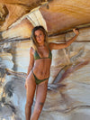 Ziva bikini med glimmer - Kaki
