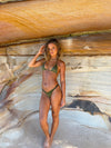 Ziva bikini med glimmer - Kaki