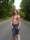 Soleil bikini med mønster - Bordeaux/orange/gul