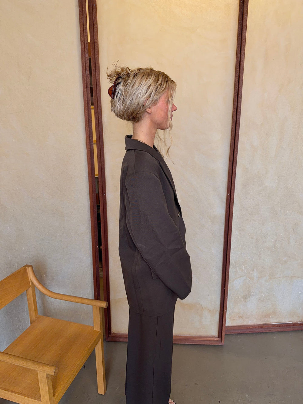 Kornelia oversized blazer - Brun