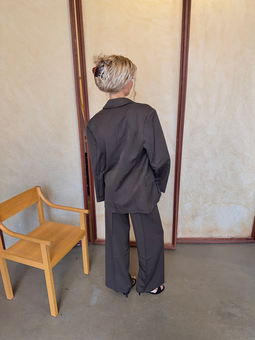 Kornelia oversized blazer - Brun