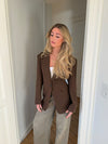 Myna figursyet blazer - Brun