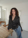 Anahita kort blazer - Mørkebrun/Sort