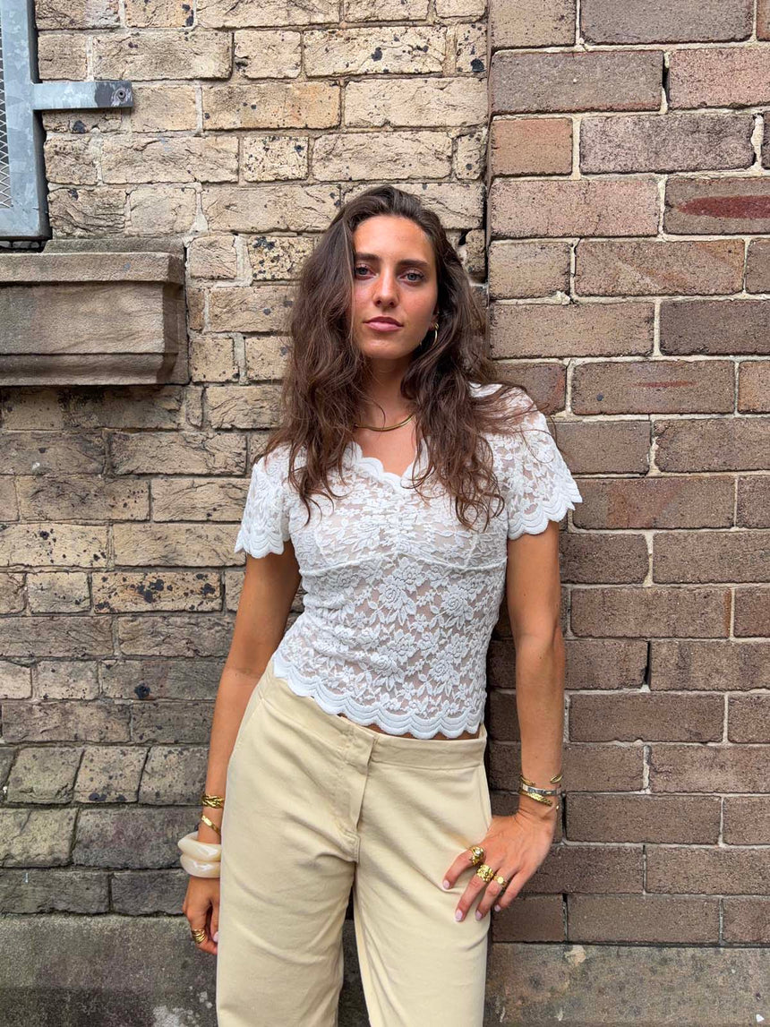 Isabel blonde top - Hvid