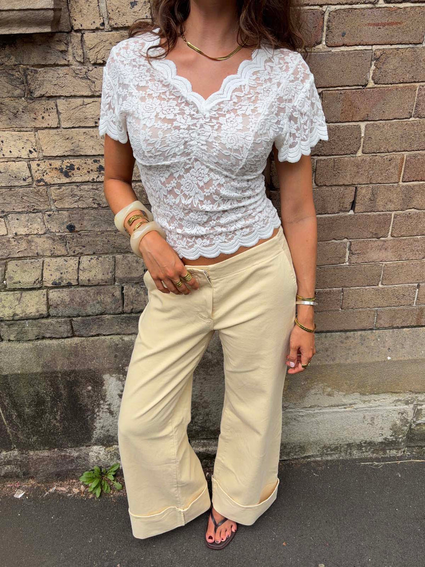 Isabel blonde top - Hvid