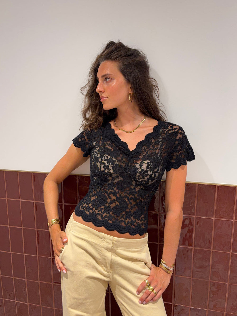 Isabel blondetop - Sort