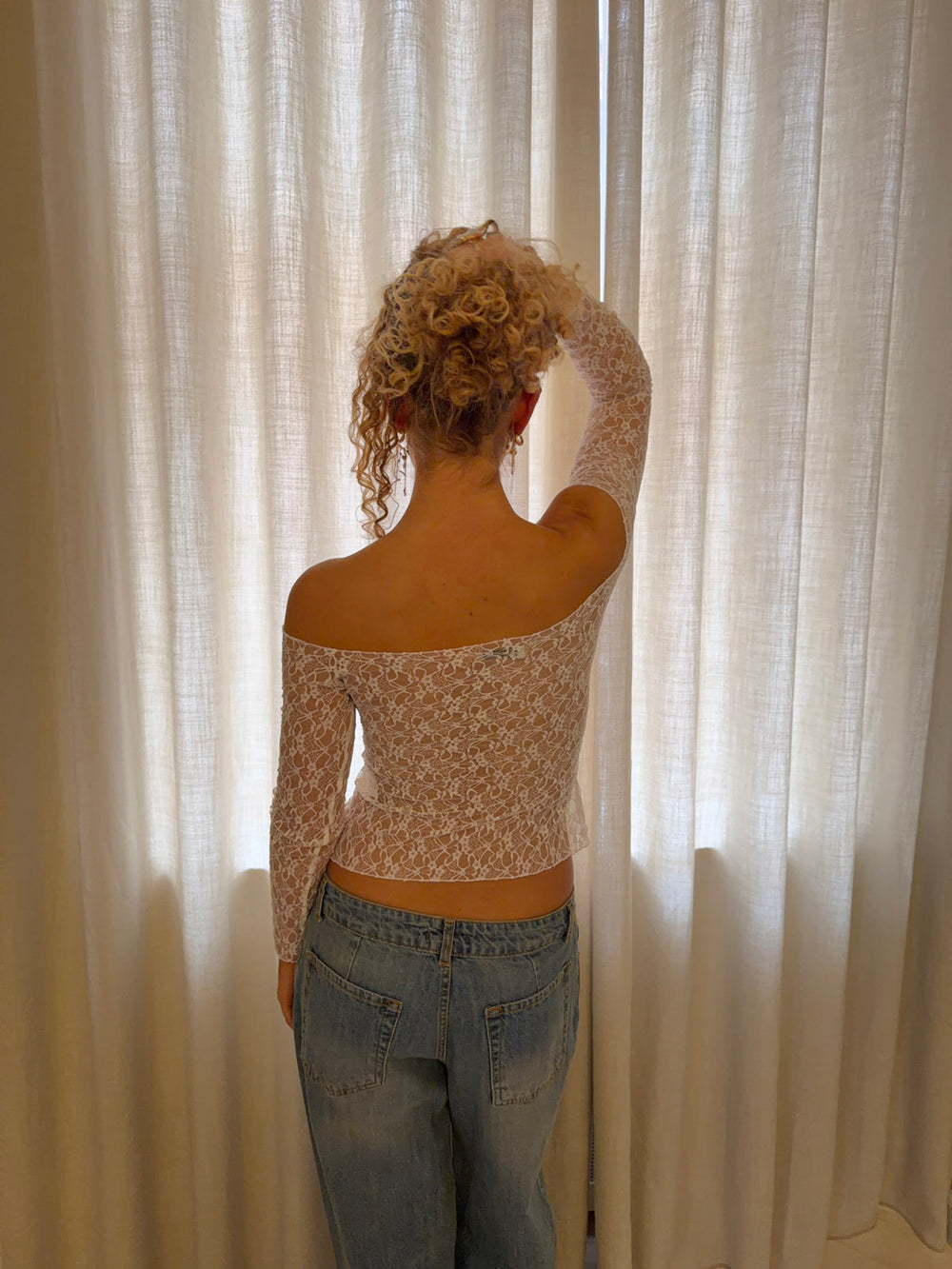 Inez blondebluse - Hvid