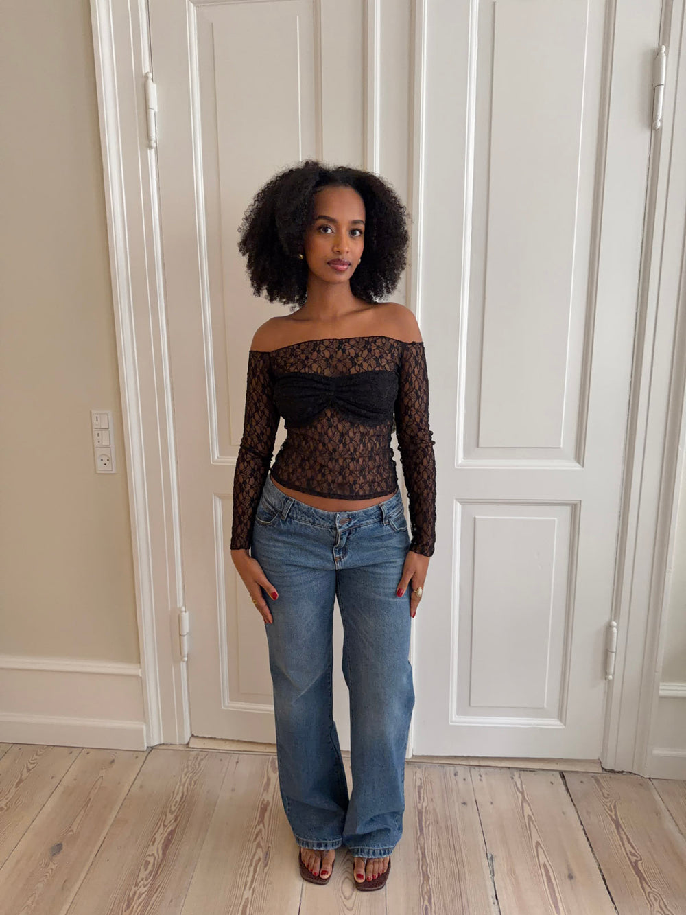 Inez blondebluse - Sort