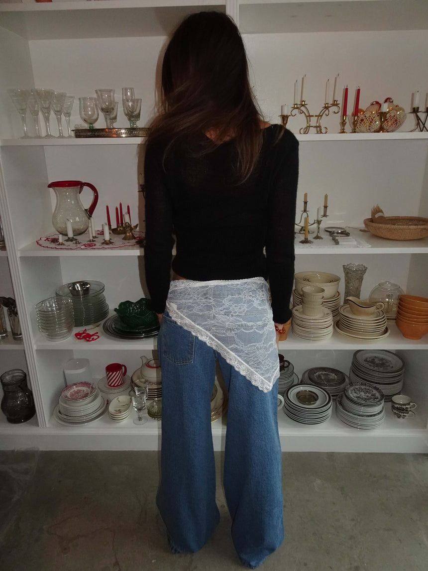 Talina blondetørklæde - Hvid