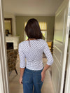 Deva bluse med prikker - Hvid/Sort