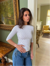 Deva bluse med prikker - Hvid/Sort