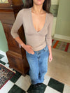 Penny bluse med trekvartærmer - Taupe