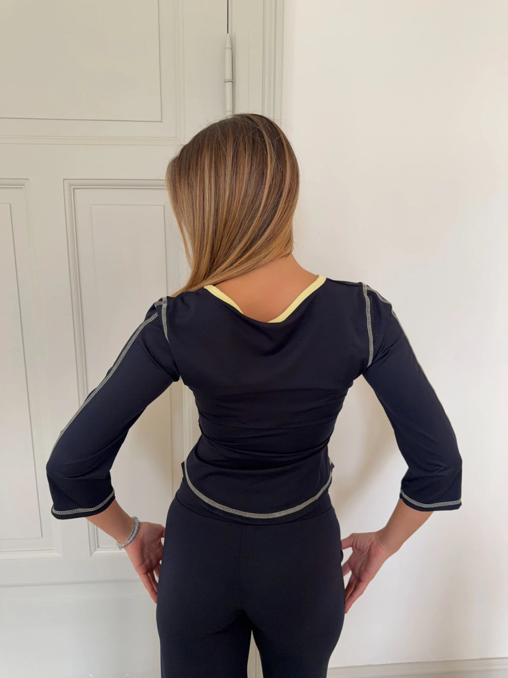 Waverly bluse - Navy/gul