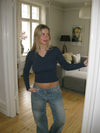 Bluva langærmet bluse i rib - Navy