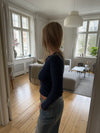 Bluva langærmet bluse i rib - Navy