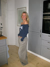 "Boston" off-shoulder bluse - Blå