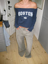 "Boston" off-shoulder bluse - Blå