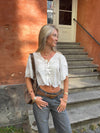 Anna bluse med blomsterbroderie - Hvid