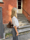 Anna bluse med blomsterbroderie - Hvid