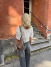 Anna bluse med blomsterbroderie - Hvid