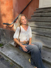 Anna bluse med blomsterbroderie - Hvid