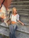 Anna bluse med blomsterbroderie - Hvid