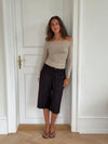 Margit bluse med detalje - Beige