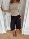 Margit bluse med detalje - Beige