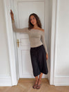 Margit bluse med detalje - Beige