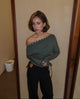 Ukana bluse med knapper - Kaki