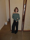 Ukana bluse med knapper - Kaki