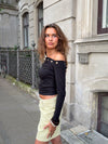 Bibbi bluse med metalringe - Sort